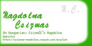 magdolna csizmas business card